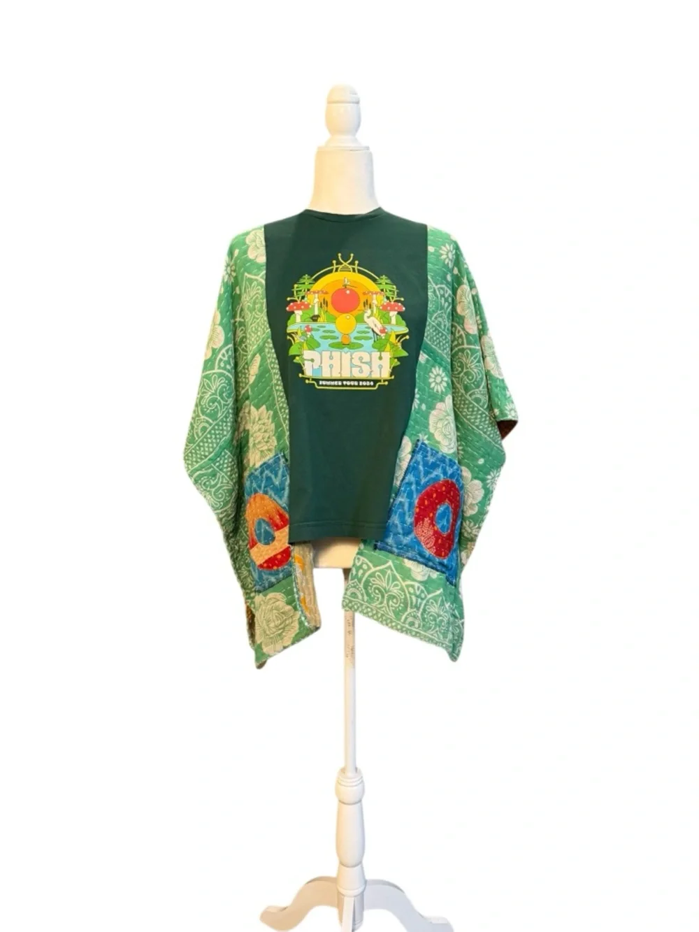 Handcrafted Upcycled PHISH Kantha Tunic NWT One Size - Picture 9 of 16